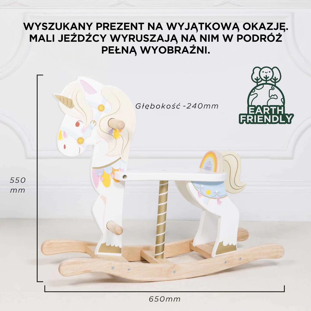 Drewniany jednorożec na biegunach  Le Toy Van