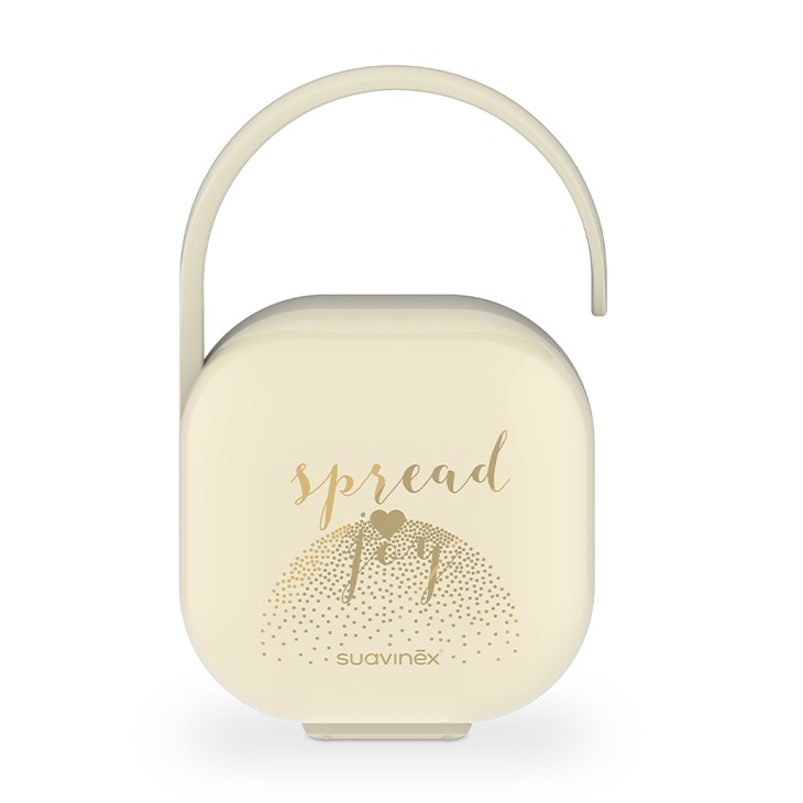 Suavinex Etui na smoczek Spread Joy Beżowe Serce