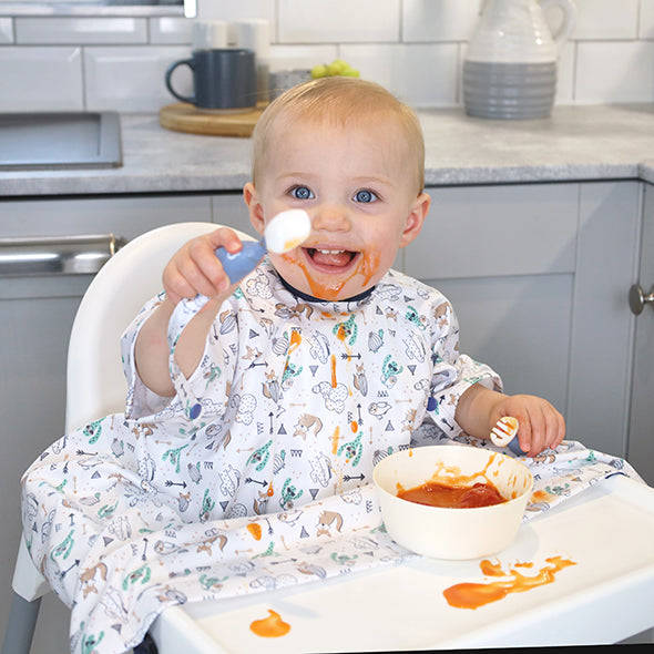 Wodoodporny śliniak z krótkim rękawem BLW  Desert Hide & Seek