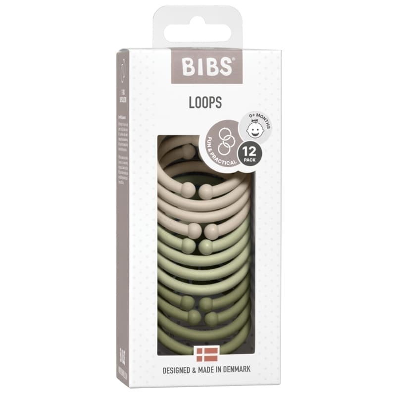 Bibs Loops 12-pack Vanilla & Sage & Olive 0+