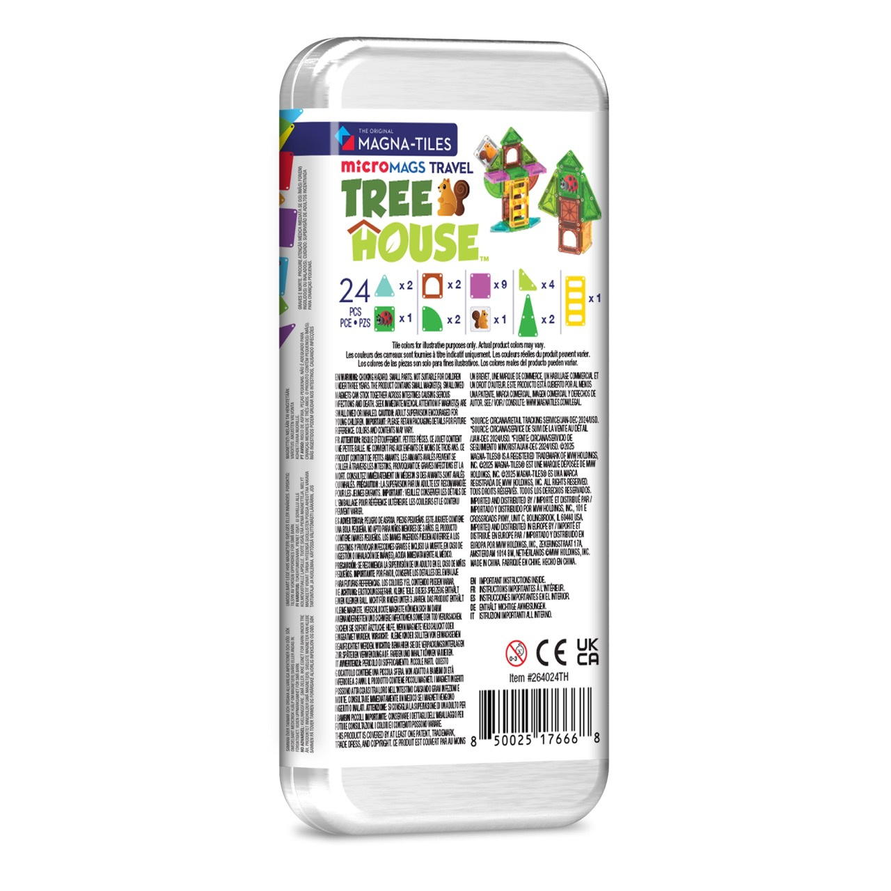 MAGNA-TILES Klocki Magnetyczne microMAGS Treehouse 24el 3+