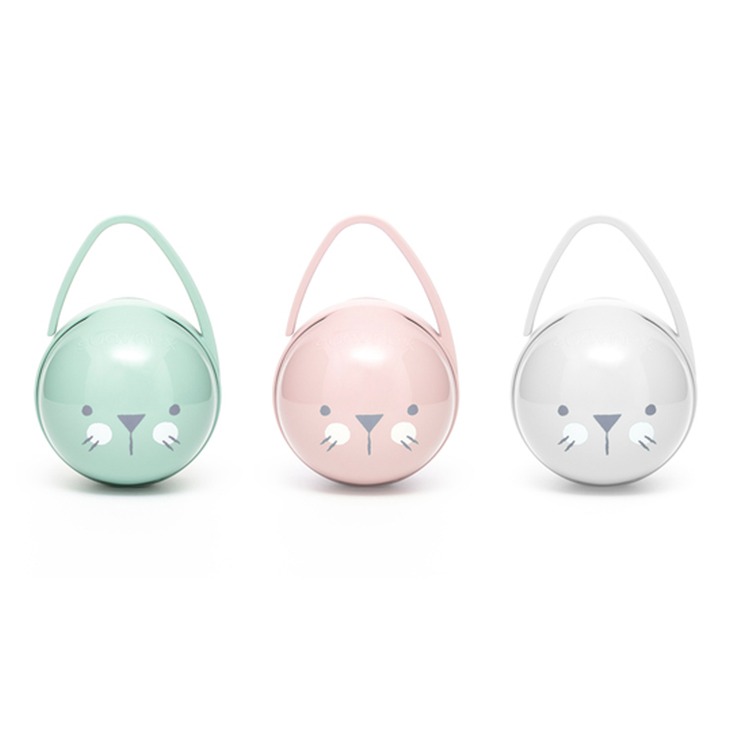 Suavinex Opakowanie na smoczki HYGGE kotek miętowy