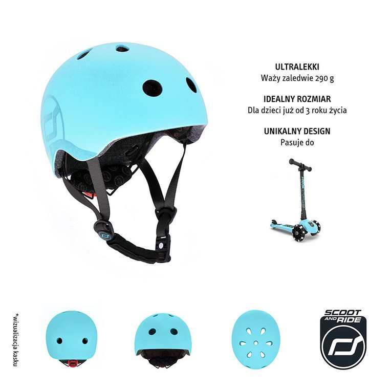 Scootandride Kask S-M Blueberry 3+ Icecream 2020