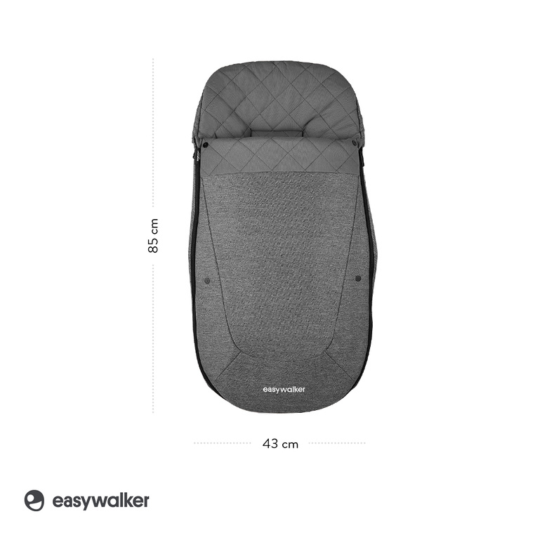 Easywalker Śpiworek do wózka Diamond Grey | 0+