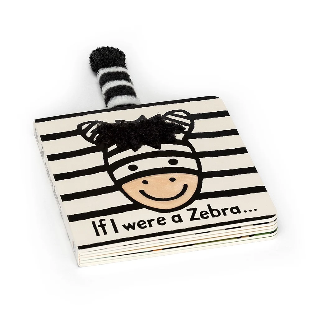 Jellycat Książeczka Sensoryczna Zebra 'If I were a Zebra' 0+