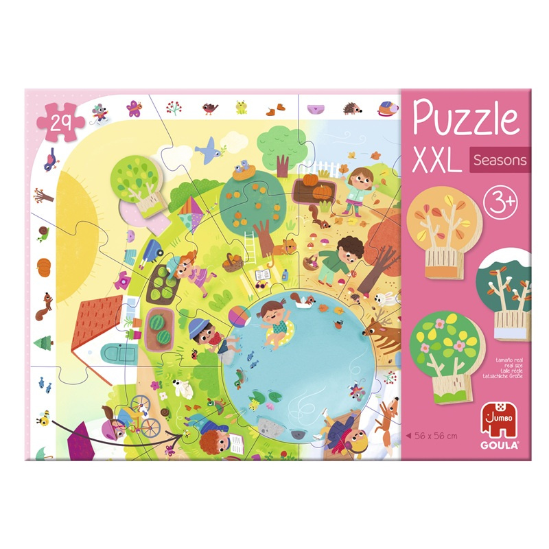 Goula Puzzle XXL Pory Roku Drewniane 29el 3+