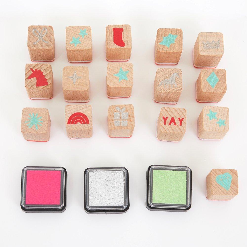 Meri Meri Kalendarz adwentowy Stemple Jednorożec 3+