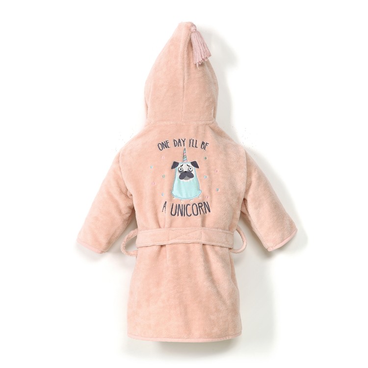 La Millou Szlafrok Bamboo Soft Small Powder Pink Doggy Unicorn