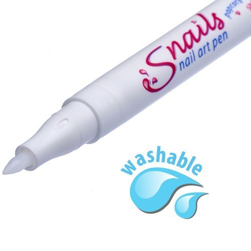 SNAILS Lakier w Pisaku Biały Nail Art Pen Popcorn 3+