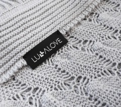 Lullalove, Kocyk ażurowy boho - szary