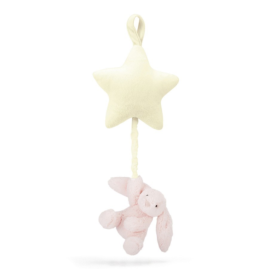 Jellycat Króliczek z gwiazdką 28 cm różowy z pozytywką od narodzin