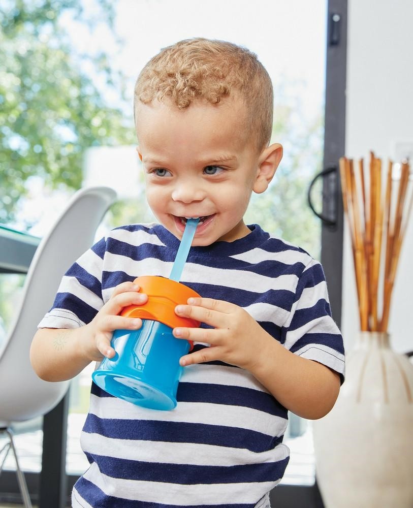 Boon Snug Silikonowe Słomki z Czyścikiem 6+ miesięcy