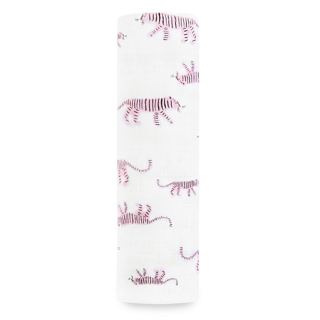 Aden & Anais Otulacz Muślinowy Pink Tigers 120x120cm