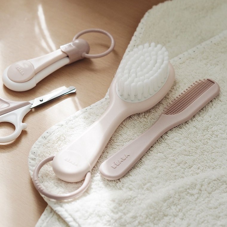 Beaba Szczoteczka i Grzebień do Włosów Old Pink 0+