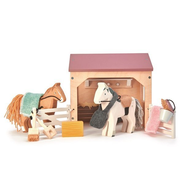 Tender Leaf Toys Stajnia z Końmi 3+