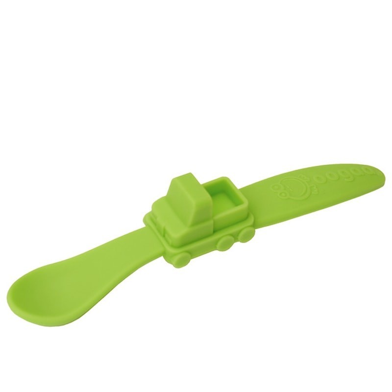 Oogaa Silikonowa Łyżeczka Green Truck 6m+
