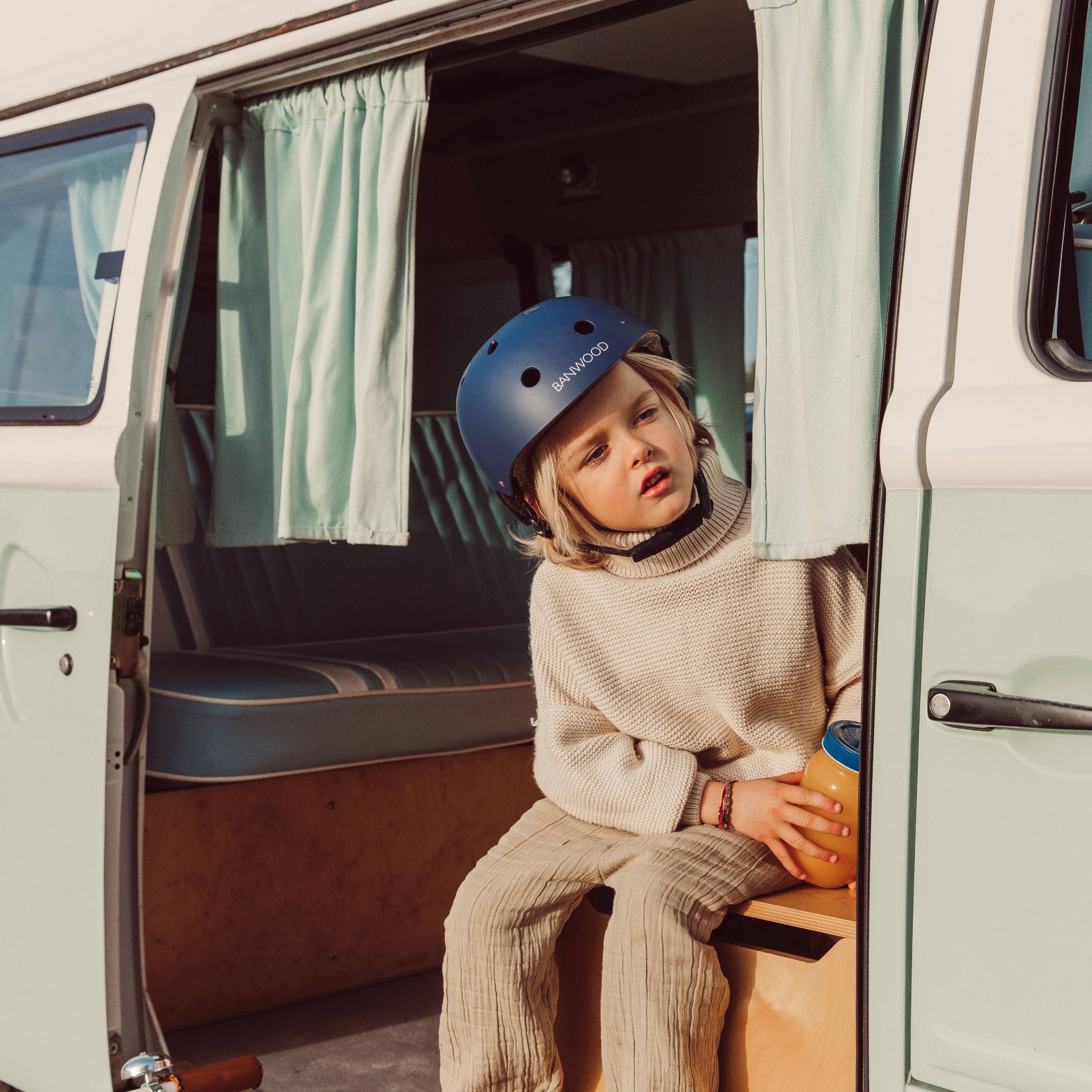 Banwood Kask rowerowy dziecięcy granatowy 50-54cm 3+ lat