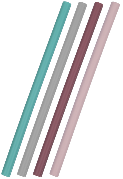 Minikoioi Silikonowe Słomki 4szt Zestaw Girl 12m+