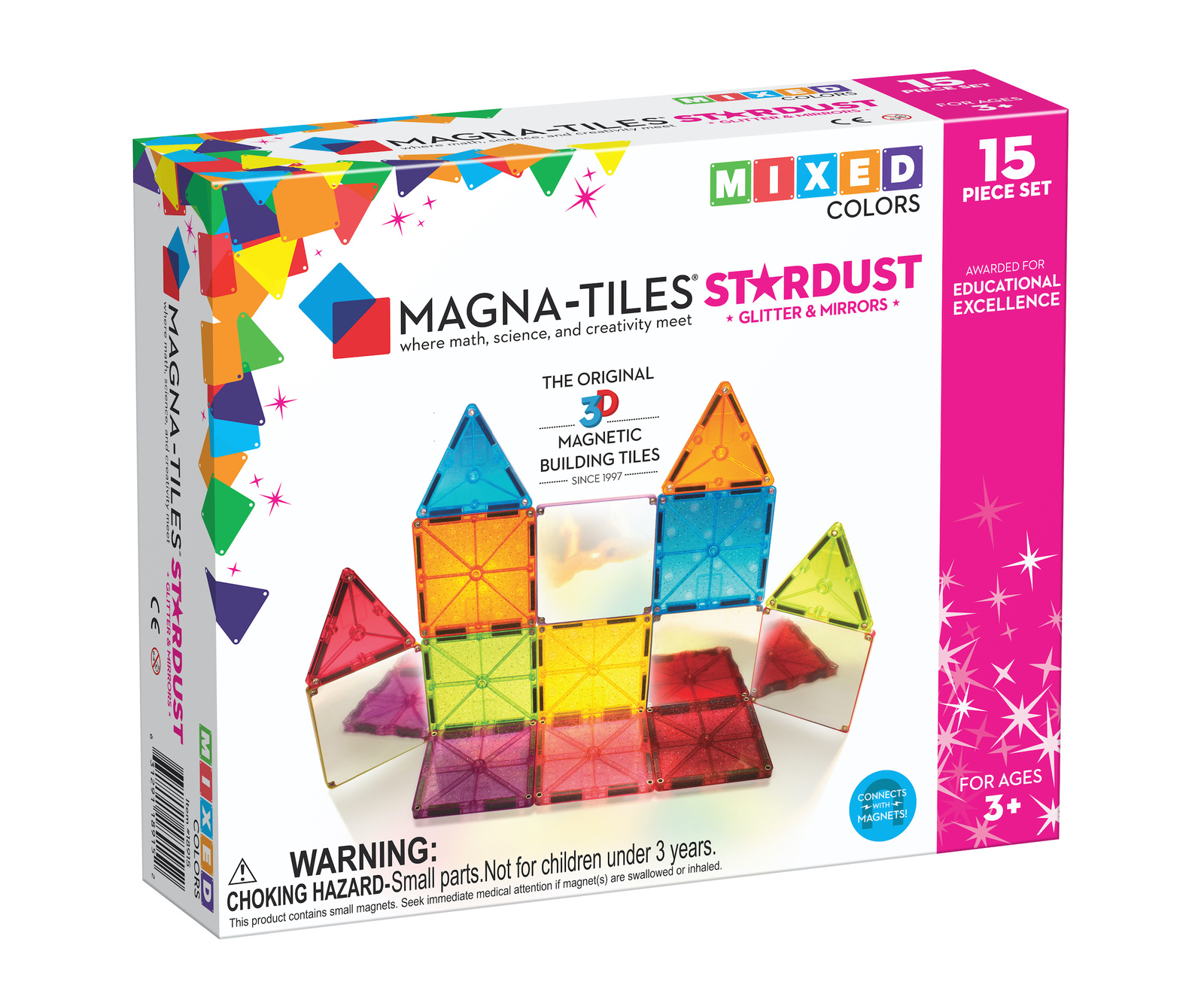 Magna-Tiles Klocki Magnetyczne Stardust 15 el. 3+