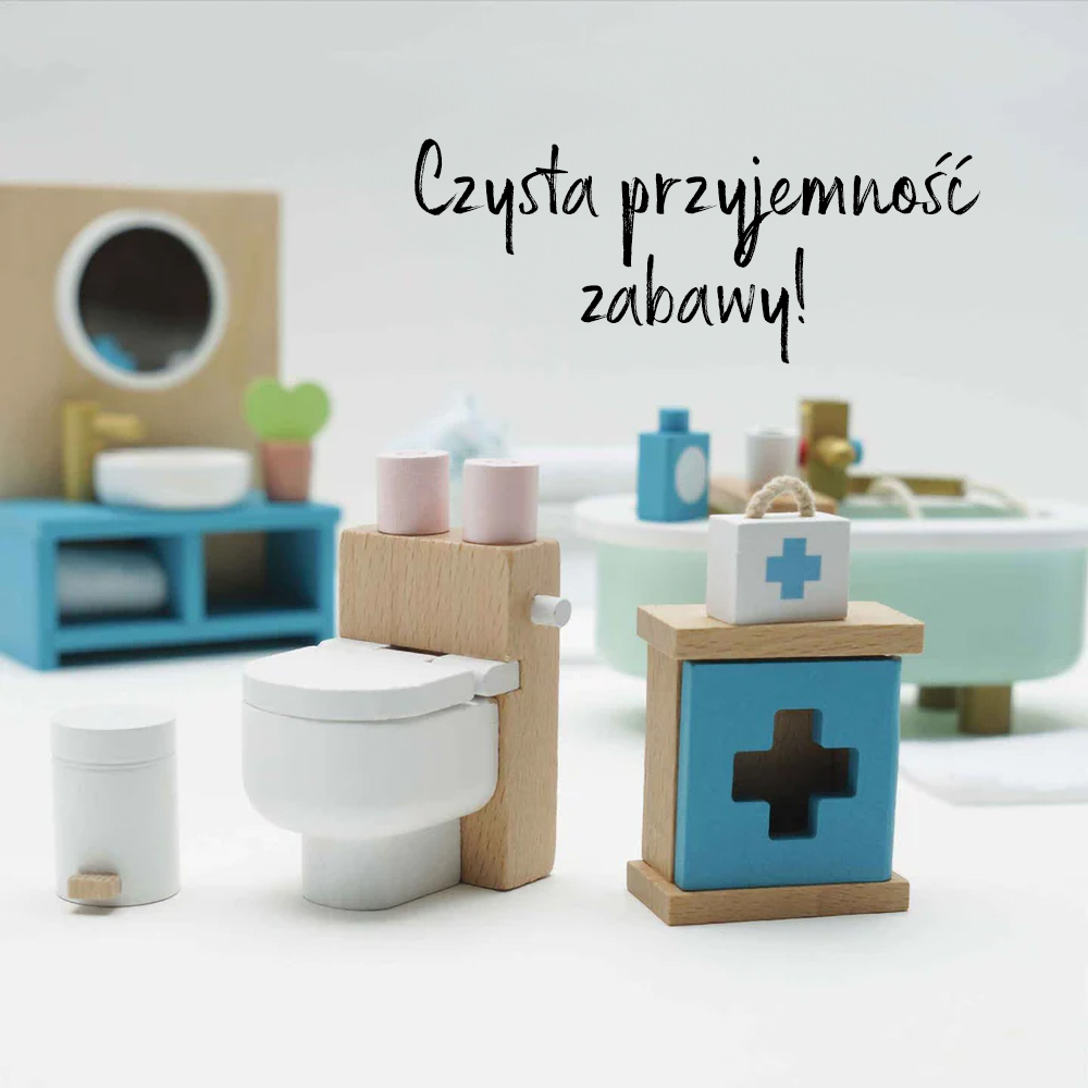 Drewniane mebelki do domku dla lalek łazienka Daisylane | zestaw Le Toy Van