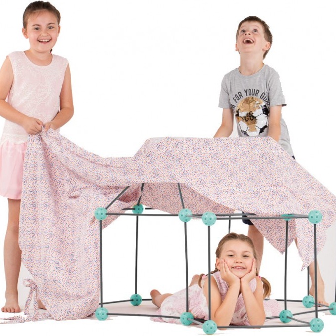 Zwariowany Namiot Konstrukcyjny Zielono-Szary 5+