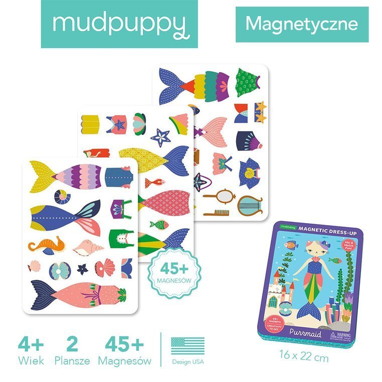 Mudpuppy Magnetyczne postacie Kotko-syrenka 4+