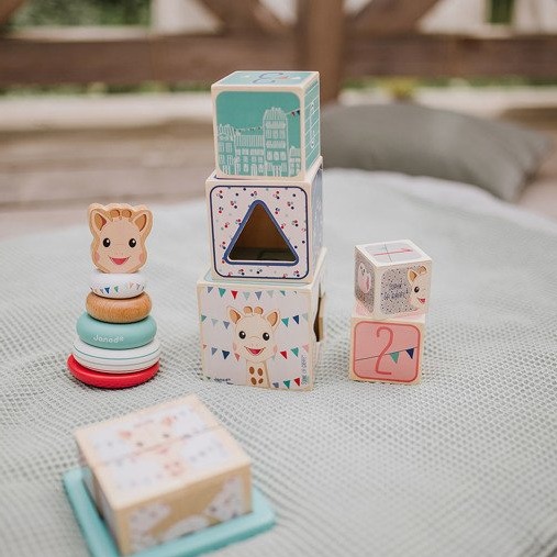 Janod Piramida Wieża Żyrafka Sophie 12m+