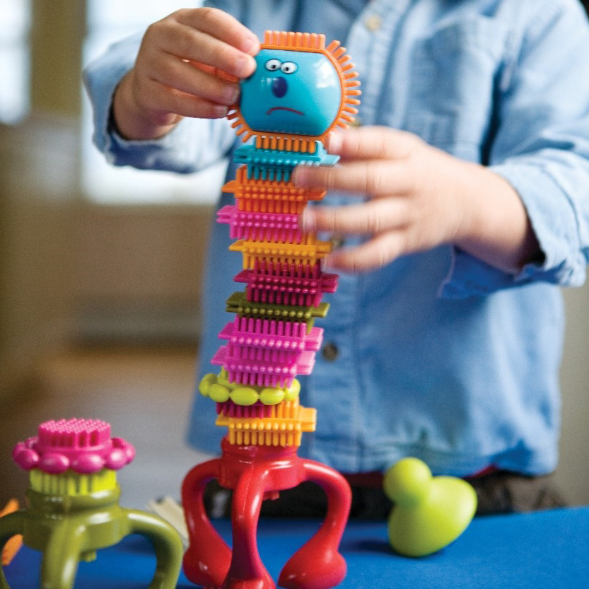 Klocki Jeżyki Btoys z buźkami 75 el. 2+