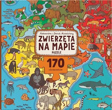 Puzzle Dwie Siostry Zwierzęta na Mapie 48 el. 3+