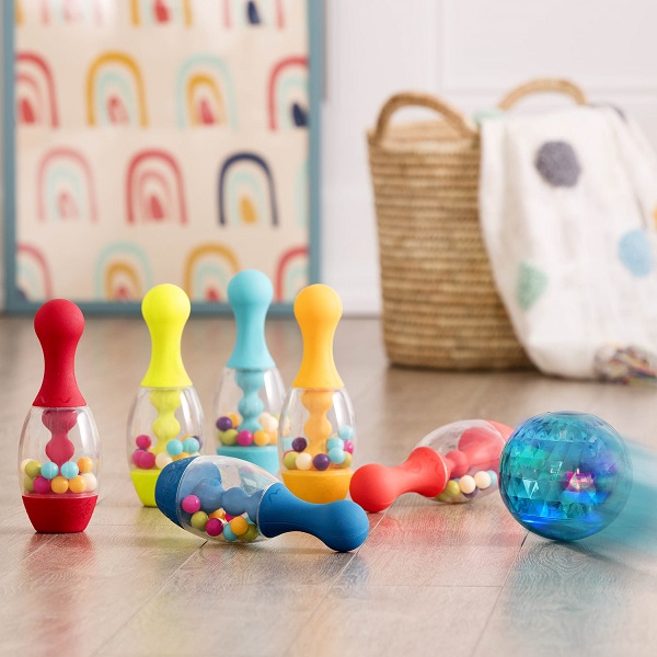 Btoys Zestaw do gry w kręgle ze świecącą kulą 18m+