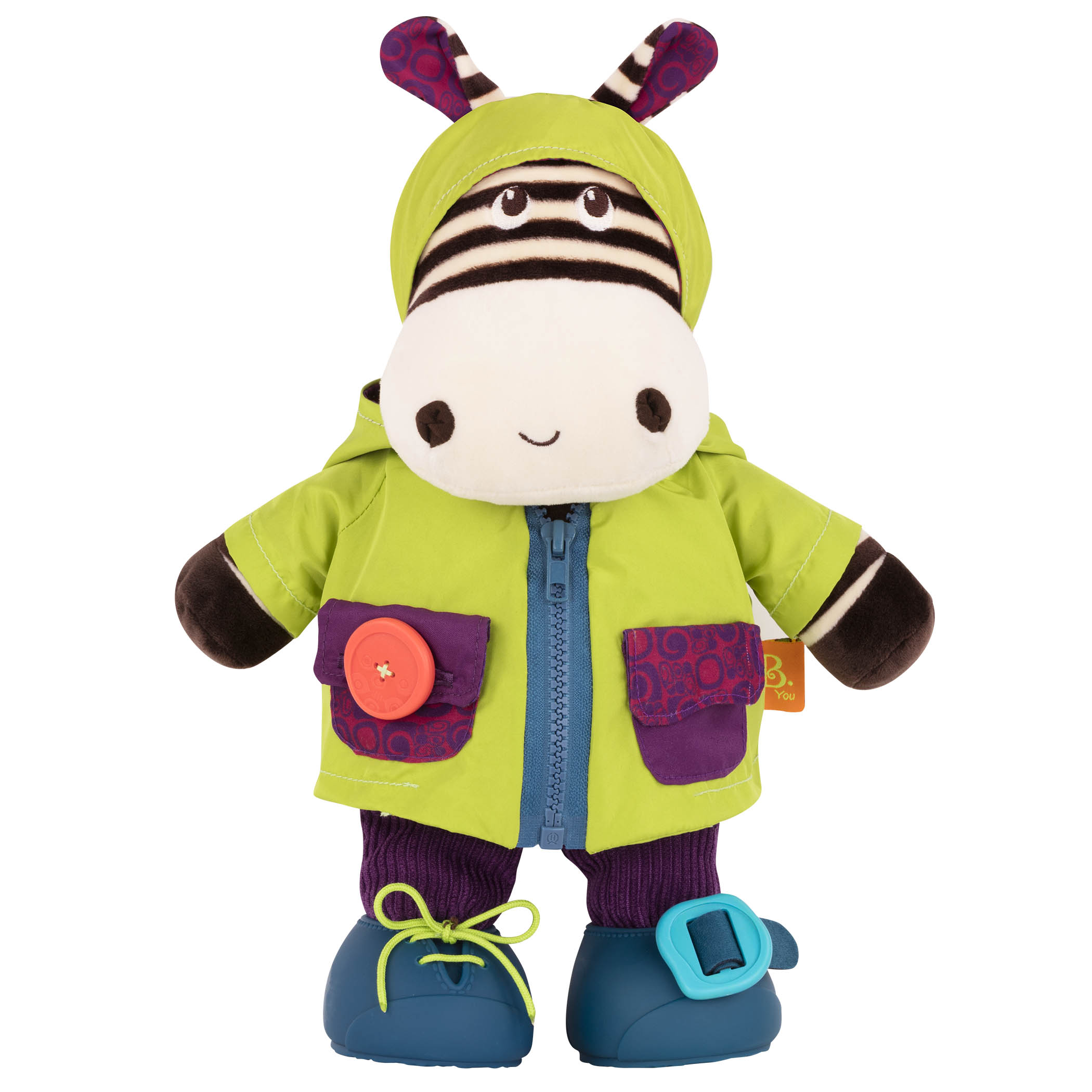 B.toys Chichotek Zebb Zebra do nauki ubierania 2+