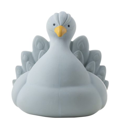 Natruba, Naturalny gryzak, zabawka do kąpieli, Paw, jasnoniebieski