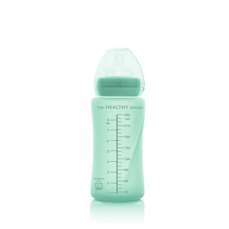 Everyday Baby Szklana butelka M 240ml miętowa 3-6m+