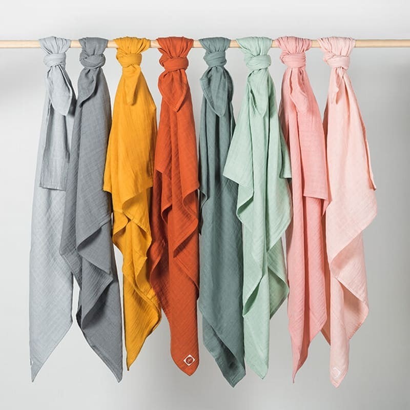 Jollein Otulacze Bambusowe 2 szt. 115x115 cm Pale Pink