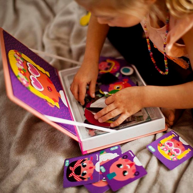 Janod Układanka Magnetyczna Śmieszne Buzie 3+