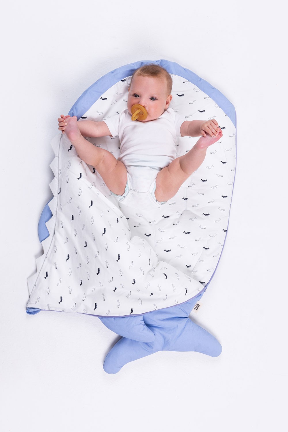 Baby Bites, Śpiworek letni Shark (1-18 miesięcy) Light Blue