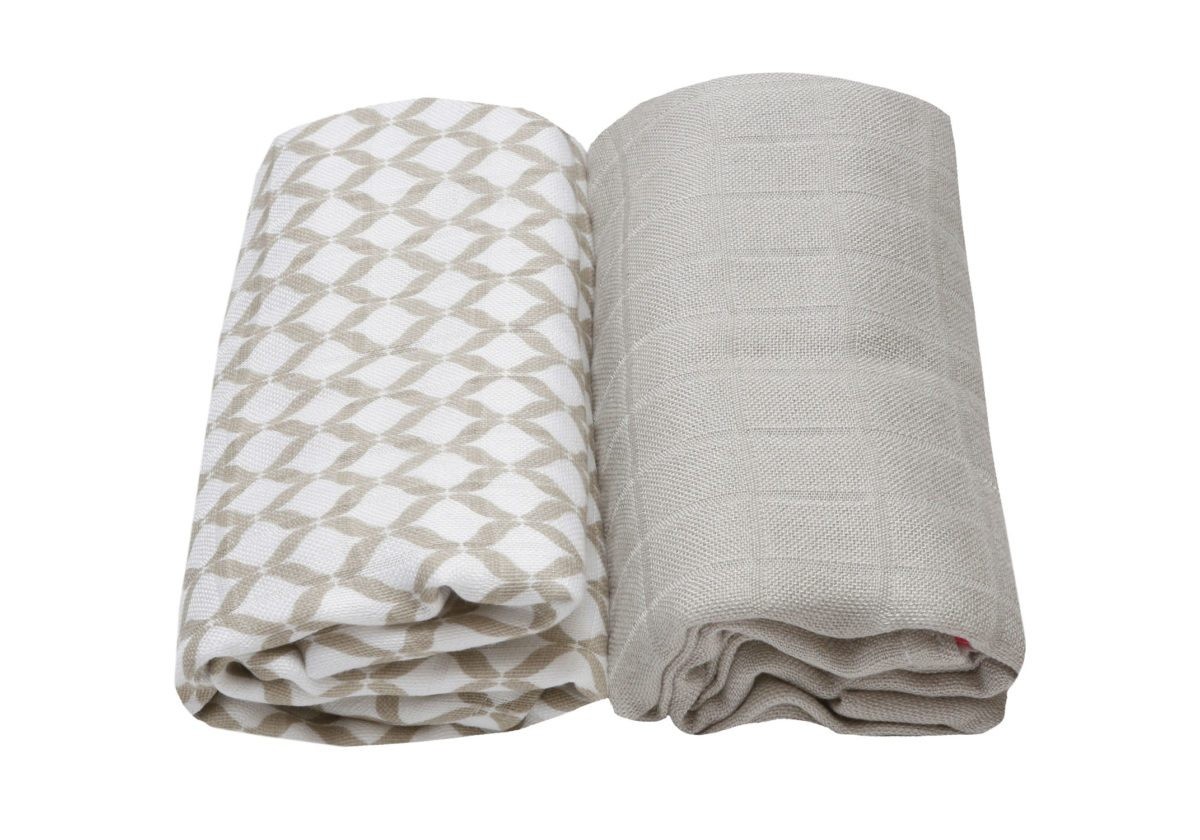 Motherhood Otulacze Muślinowe Bambusowe 2szt 120x100cm Beżowe