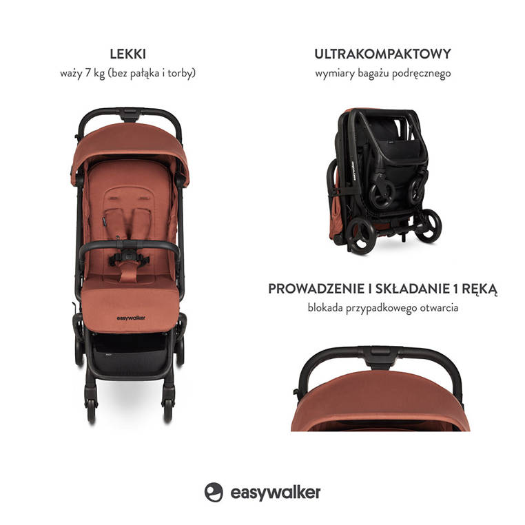 Easywalker Miley² Wózek Spacerowy Sunset Red 0+