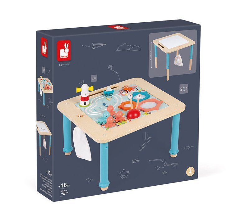 Janod Stolik Aktywizujący Drewniany 18 m+