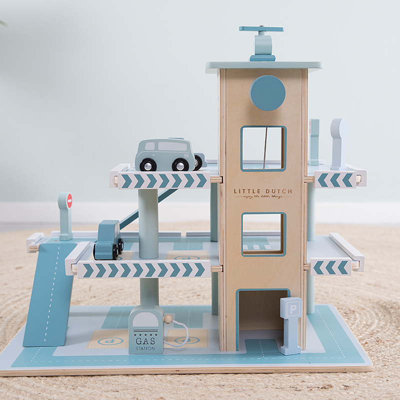 Little Dutch Drewniany Garaż Pastelowy 3+