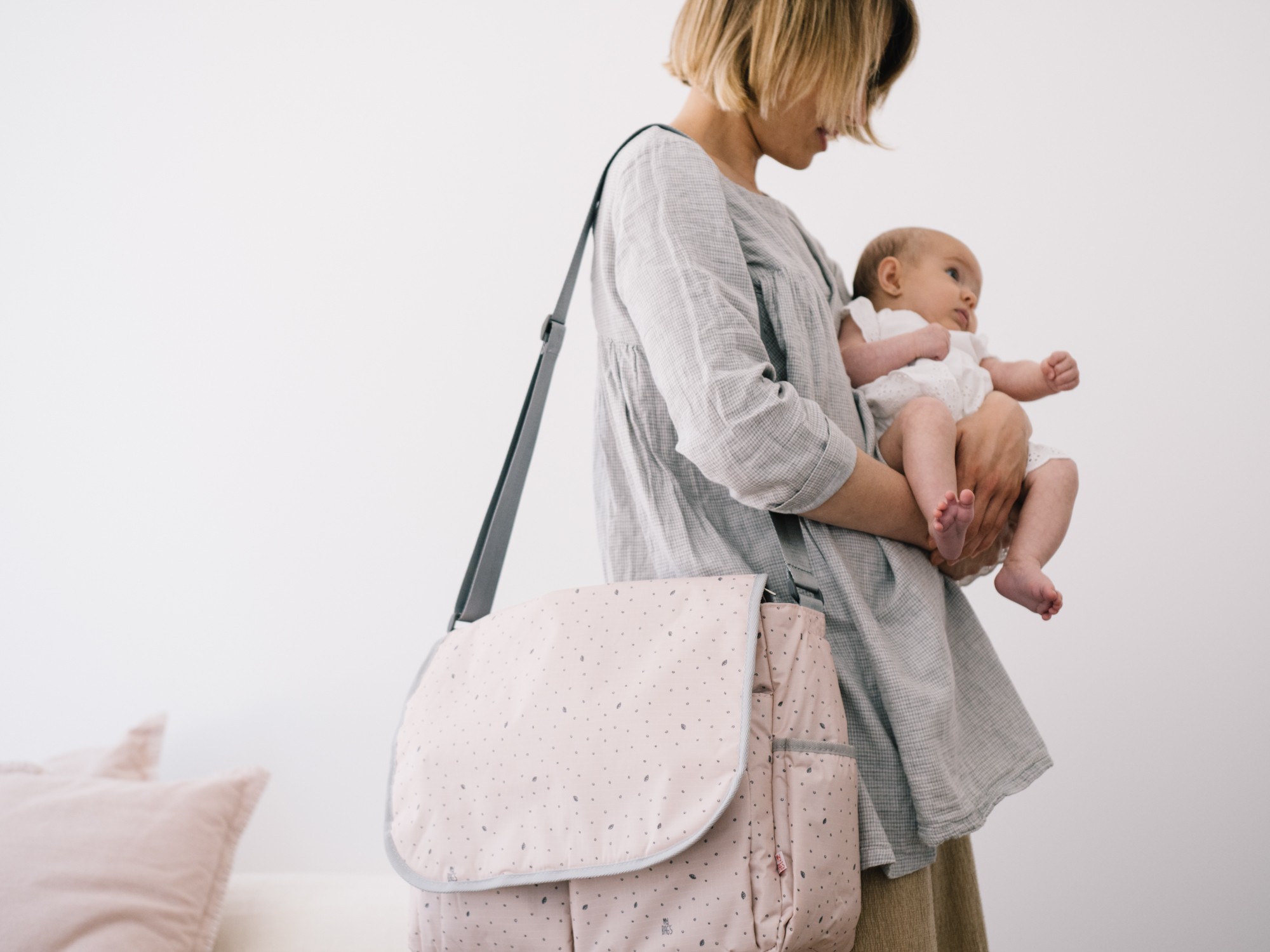 My Bag's Torba do wózka Flap Bag Leaf Pink | 149 PLN