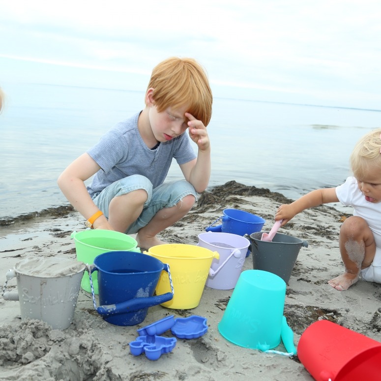 Scrunch Składane Wiaderko Purpurowe - Plaża 12m+