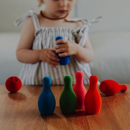 Rubbabu Zestaw Kręgle Sensoryczne 6 el. 1+