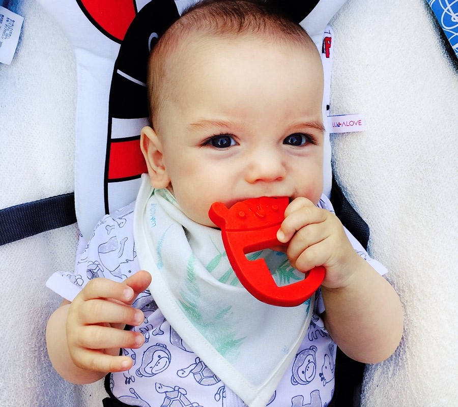 Lullalove Śliniaczek Apaszka Paprocie Mięta 0+ | Fabryka Wafelków