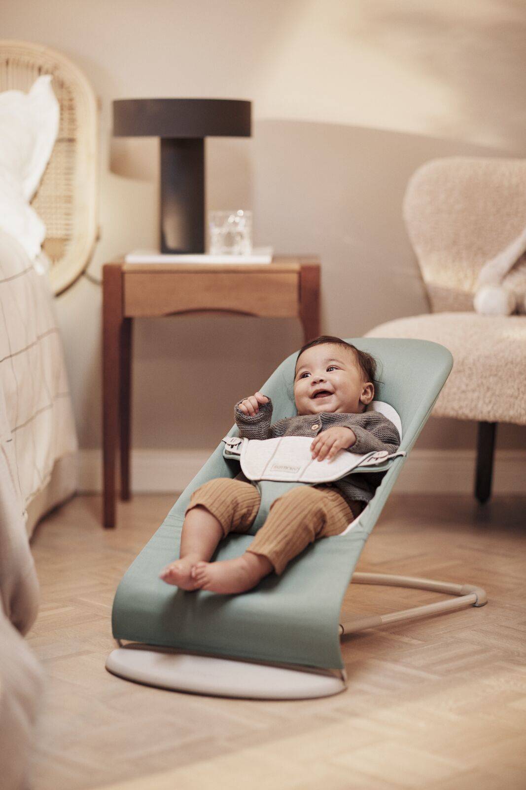 Babybjorn Leżaczek Balance Soft Bawełna Jasnoszary 0+