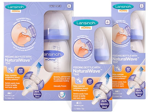Lansinoh Butelka Natural Wave 240ml ze smoczkiem 0+