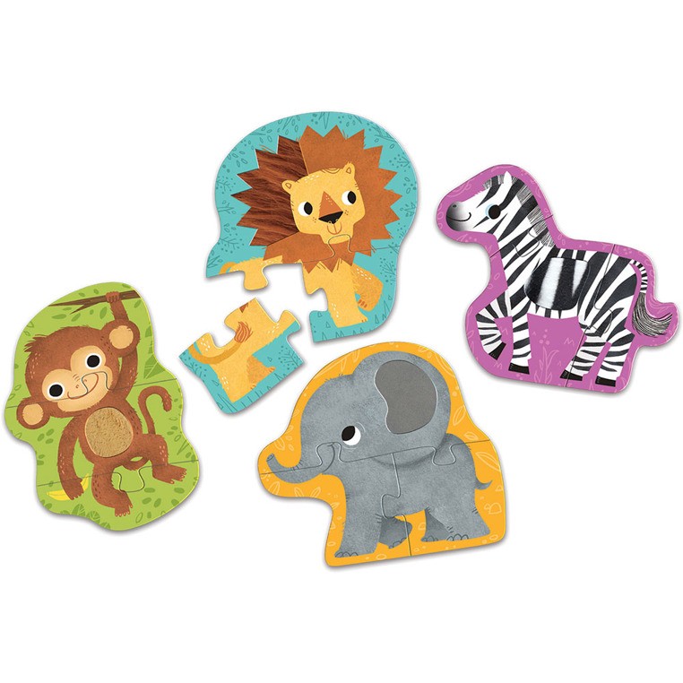Mudpuppy Puzzle Sensoryczne Zwierzęta Dżungli 2+