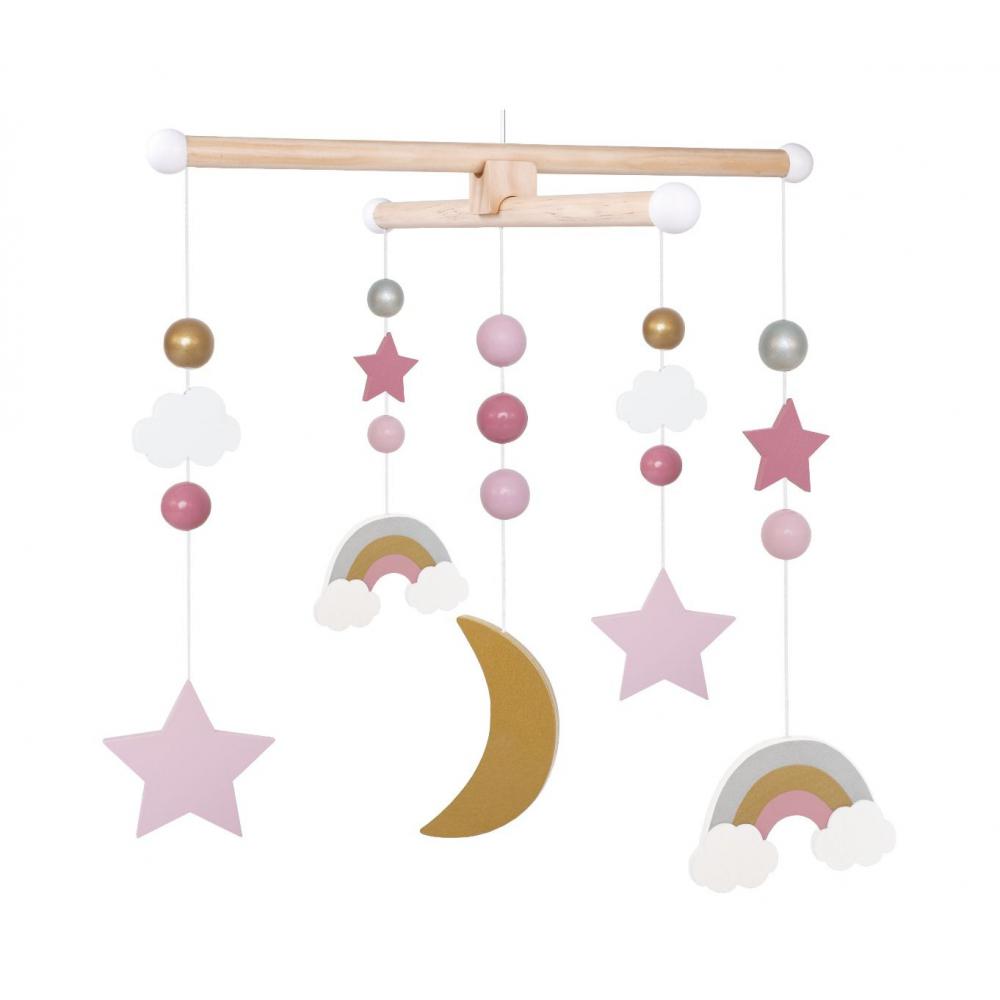 Jabadabado Drewniane Mobile Tęcza Pastelowa 0+