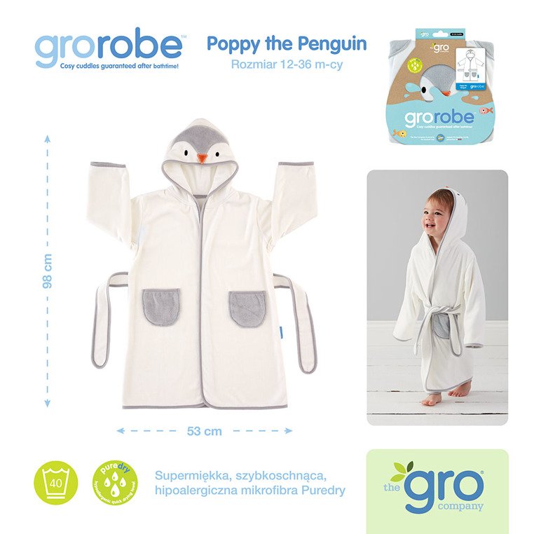 Gro Company Szlafrok Grorobe Pingwinek 12-36 m