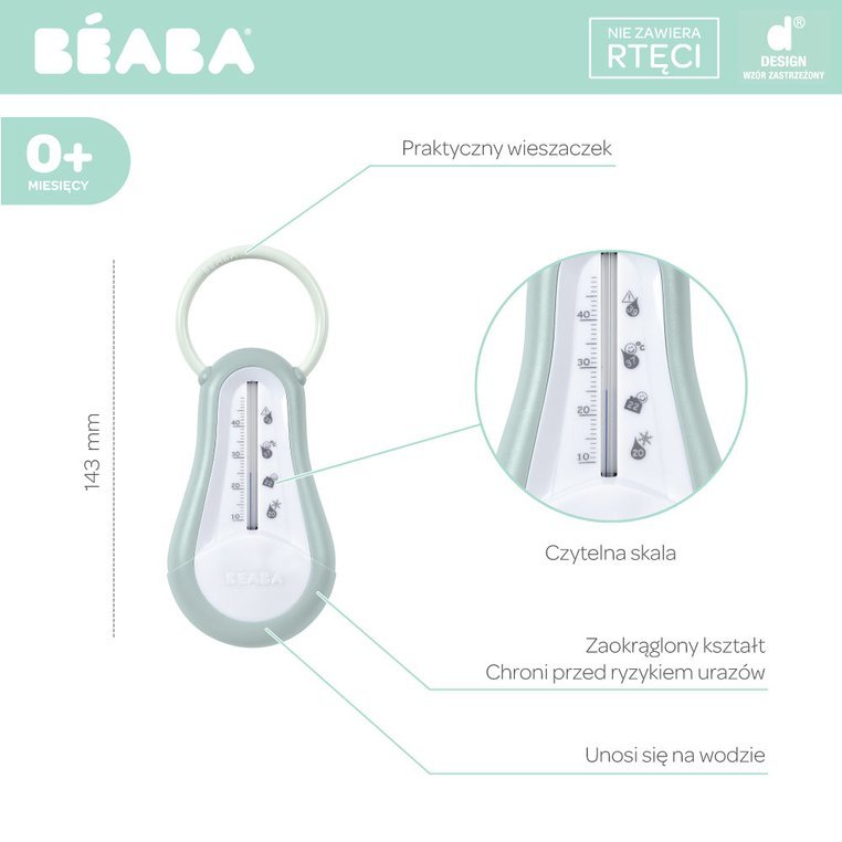 Beaba Termometr do kąpieli Green Blue 0+